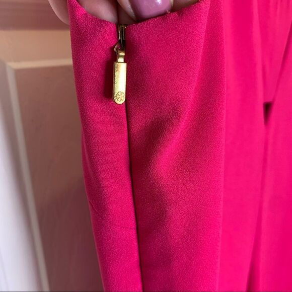 Trina Turk Fuchsia Dress Size 10 Keyhole Cutout - Picture 3 of 10
